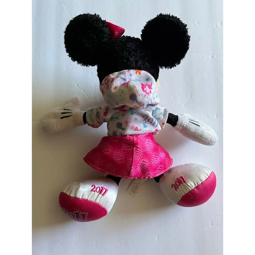 Disney Parks Mickey 18” & Minnie 15” Plush Lot Disneyland Walt Disney World